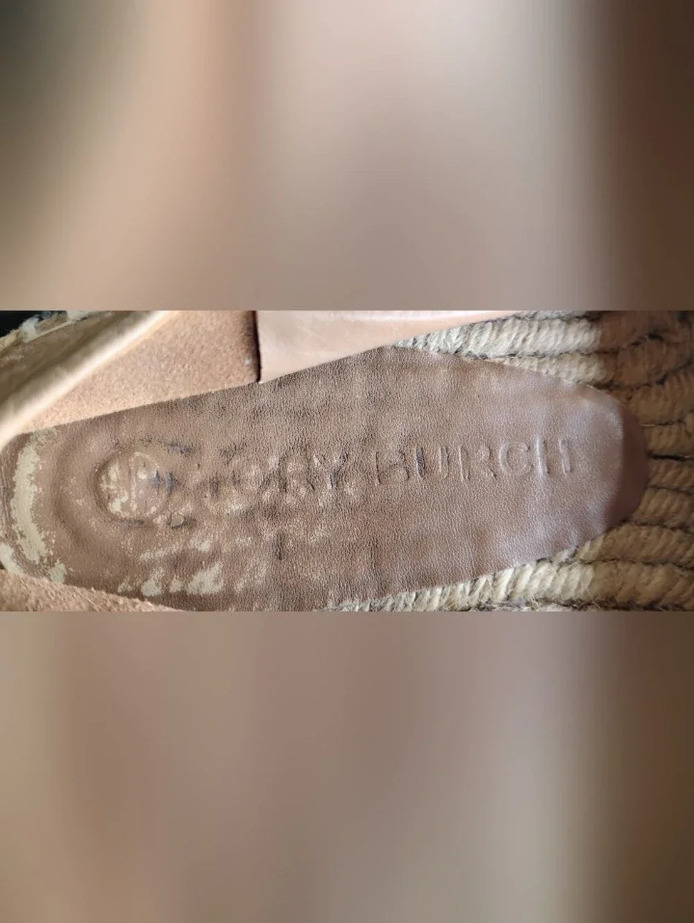 TORY BURCH TAN LEATHER ESPADRILLES
